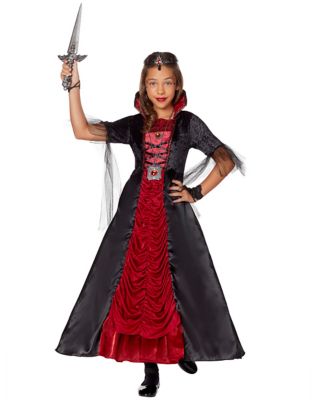 Adults Classic Red Vampiress Fancy Dress Halloween Costume Ladies Womens  Vampire