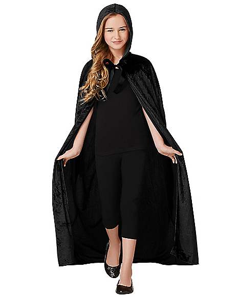 Century Star Kids Hooded Velvet Cloak Cape for Halloween Christmas Role Play Cosplay Costume 3-16 Years 