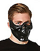 Black Metallic Skull Half Mask