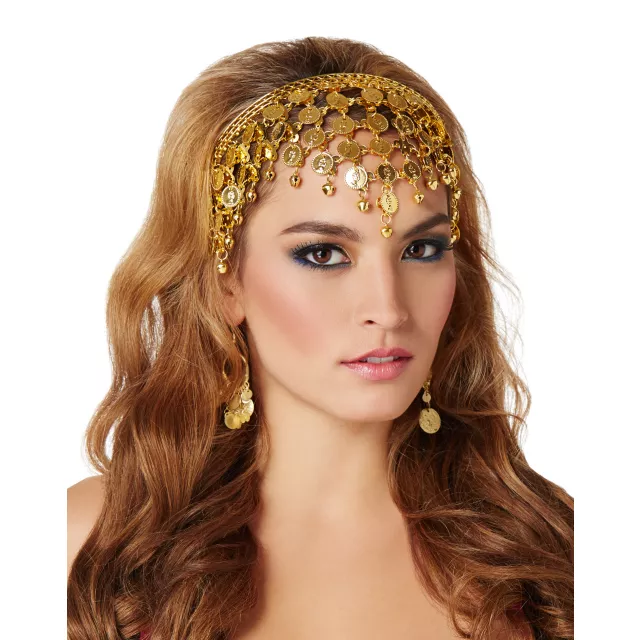 Goldtone Fortune Teller Headpiece - Spirithalloween.com