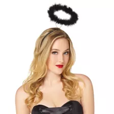 Faux Marabou Black Halo at Spencer's