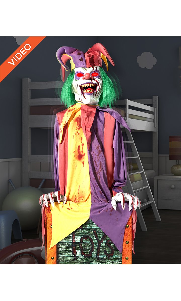4 Ft Chester the Jester Animatronics - Decorations by Spirit Halloween