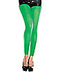 Green Opaque Footless Tights