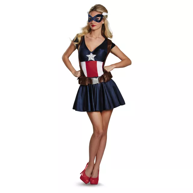 Captain America Adult Womens Costume - Spirithalloween.com