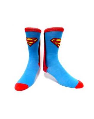  DC Comics Superman Logo Crew Socks with Cape