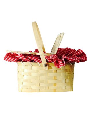 01239193 - Red and White Gingham Basket