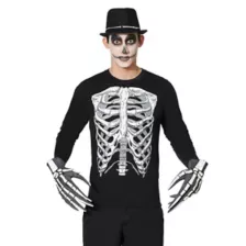 Adult Skeleton Long Sleeve T Shirt at Spencer's