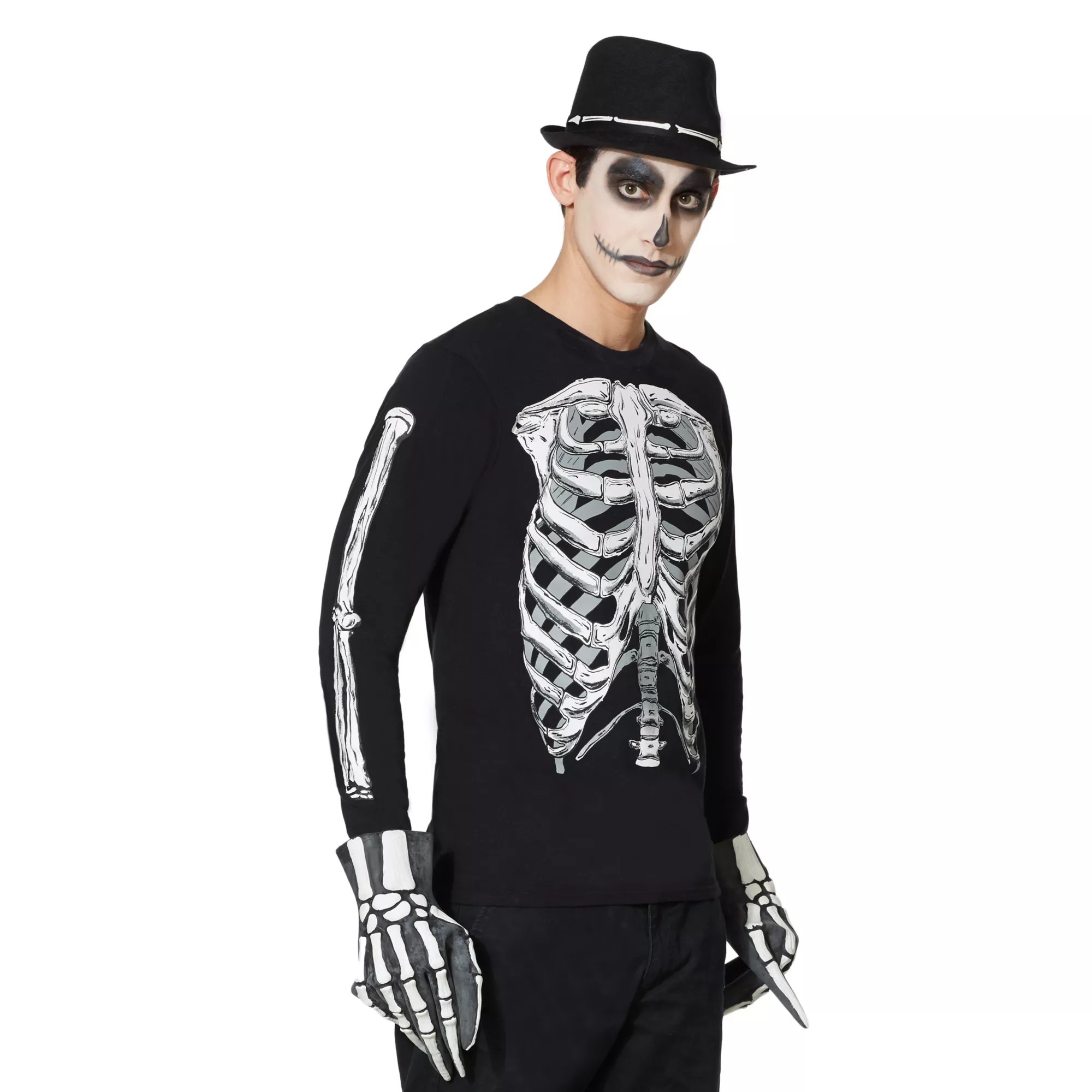 Adult Skeleton Long Sleeve T Shirt at Spencer's
