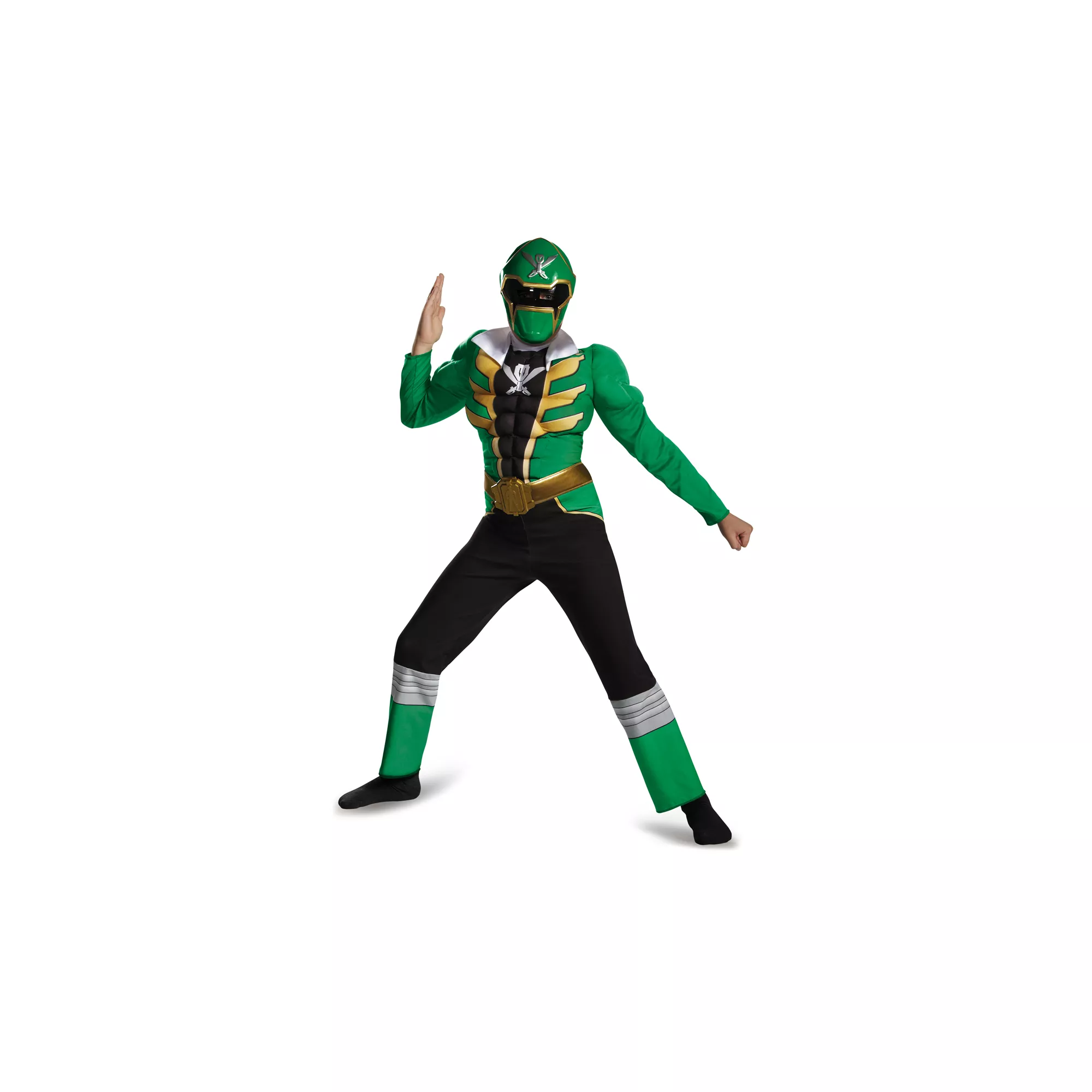 Kids Muscle Green Power Ranger One Piece Costume - Power Rangers at Spirit Halloween