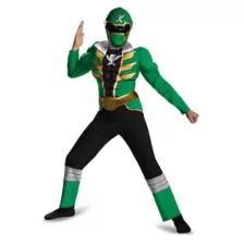 Kids Muscle Green Power Ranger One Piece Costume - Power Rangers at Spirit Halloween