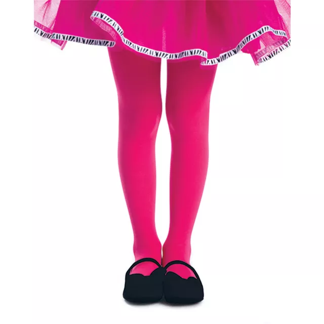 Kids Pink Zebra Glitter Tights