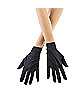 Kids Short Black Gloves