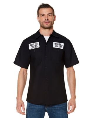 Chevy Mechanic/Work Shirt - Black Short Sleeve w/ Super Service Logo