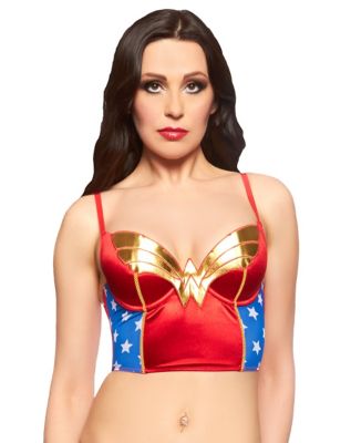 DC Comics Big Girl's Licensed Girl Bra Bra, Wonder Woman Sports Bra, S at   Women's Clothing store