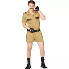 Sergeant Short Pants Adult Mens Cop Costume at Spencer's