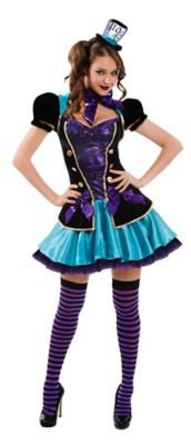 Alice In Wonderland Mad Hatter Mens Adult Fancy Dress Halloween Costume