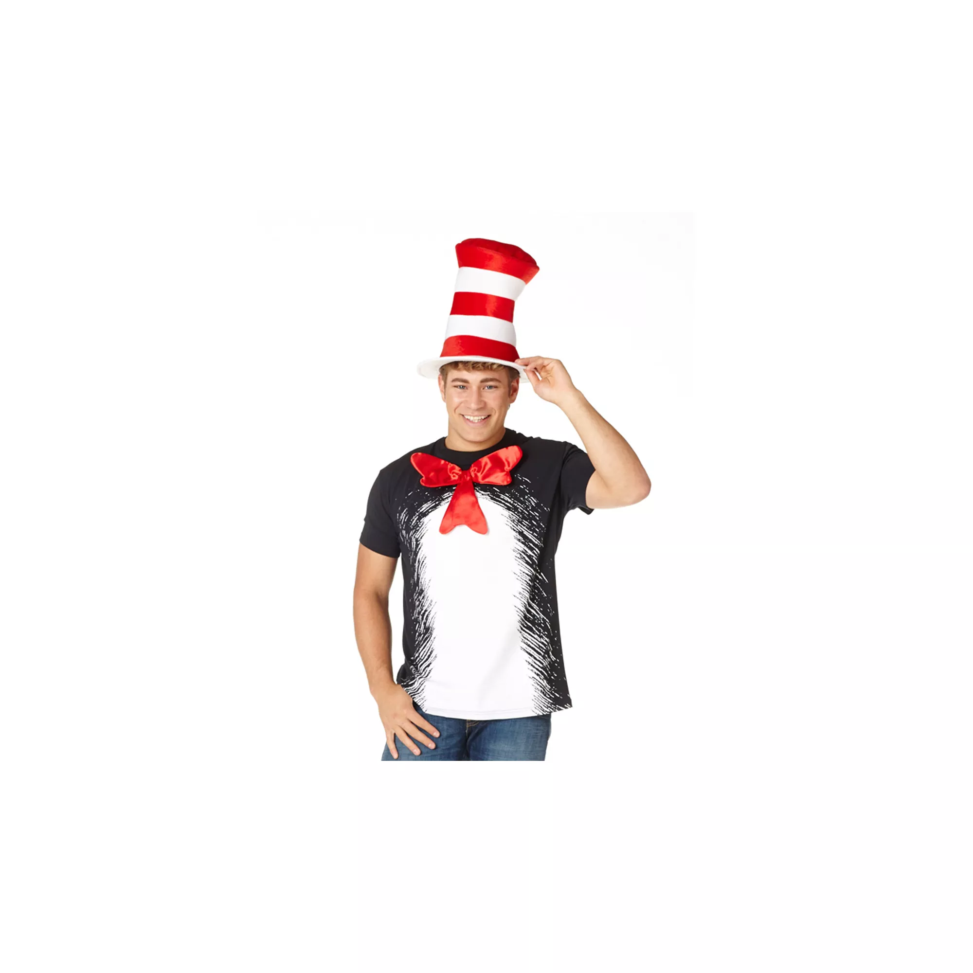 Adult Cat in the Hat T-Shirt Costume - Dr. Seuss at Spencer's
