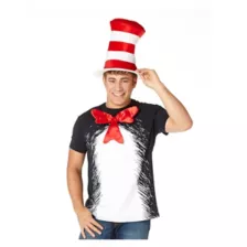 Adult Cat in the Hat T-Shirt Costume - Dr. Seuss at Spencer's