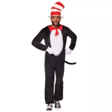 Adult Cat in the Hat One Piece Costume - Dr. Seuss at Spirit Halloween