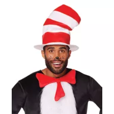 Adult Cat in the Hat One Piece Costume - Dr. Seuss - Spirithalloween.com