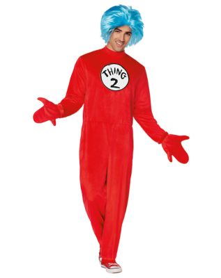 Dr. Seuss Inspired Thing 1 & Thing 2 Costume Dress-up Cosplay Leggings Red  and Blue Stripes Tights XS-XL 