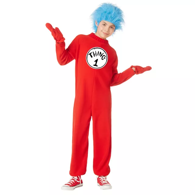 Kids Thing 1 and Thing 2 One Piece Costume - Dr. Seuss at Spirit Halloween