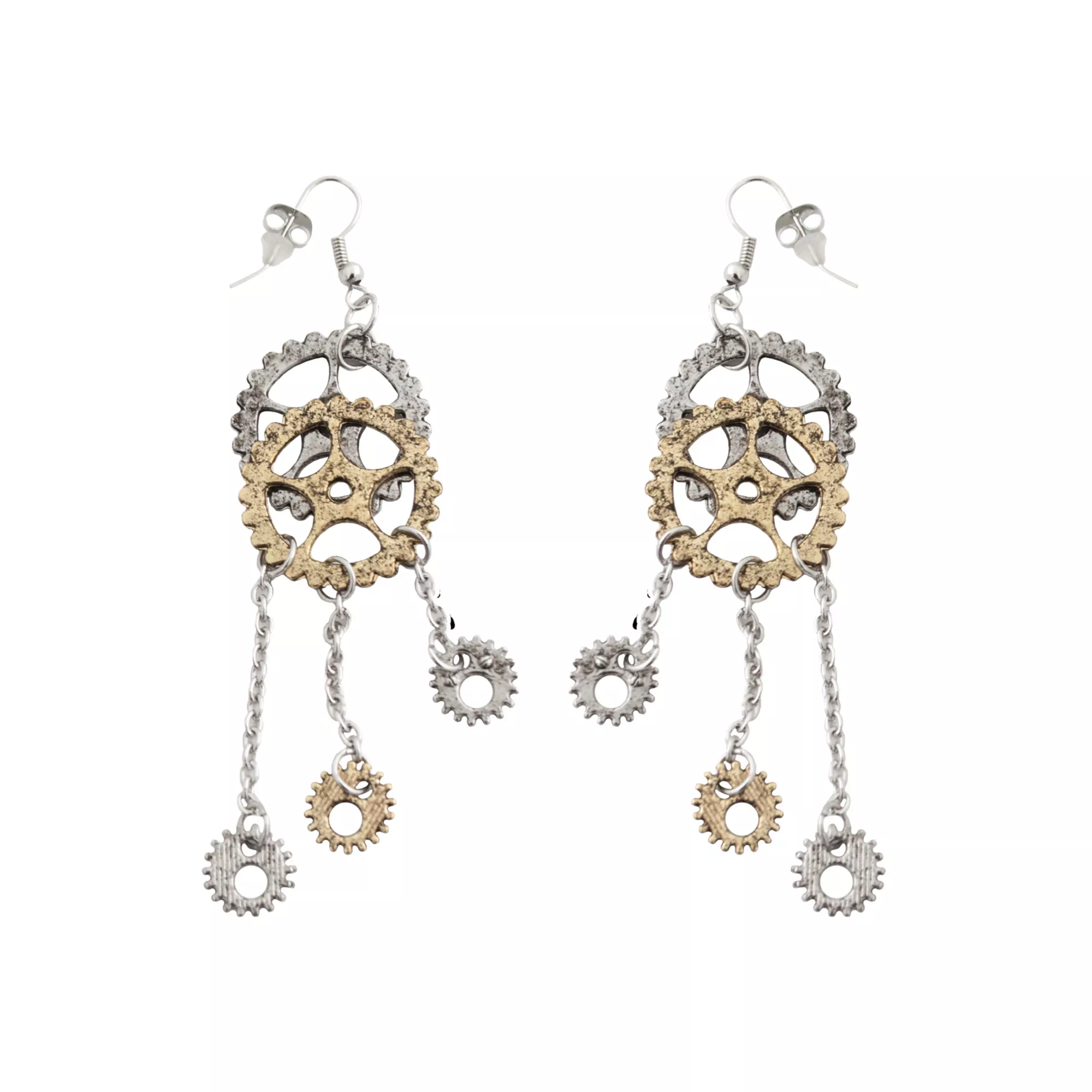 Steampunk Gear Dangle Earrings at Spencer's