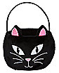 Plush Black Cat Treat Bucket