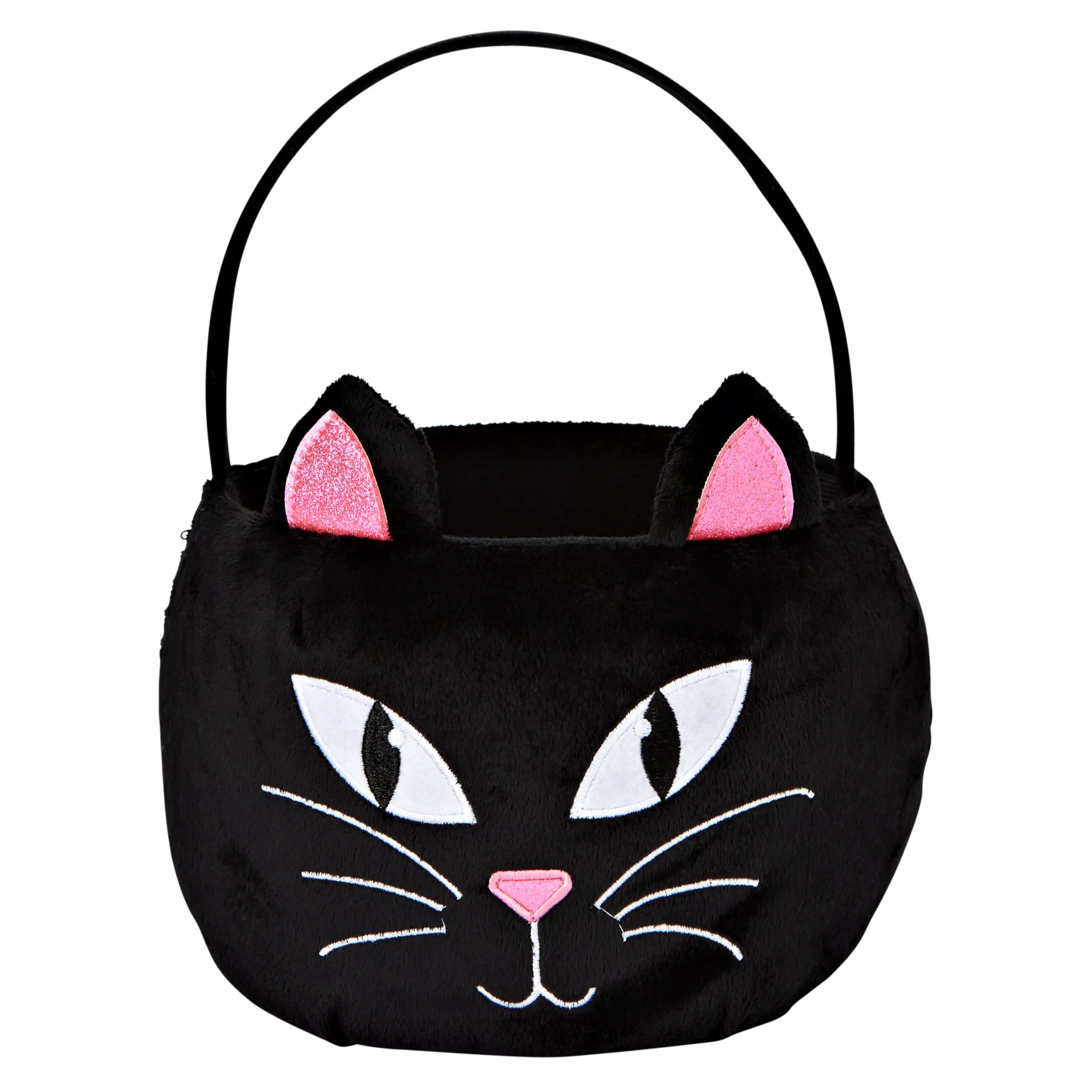 Black Cat Plush Bucket at Spirit Halloween