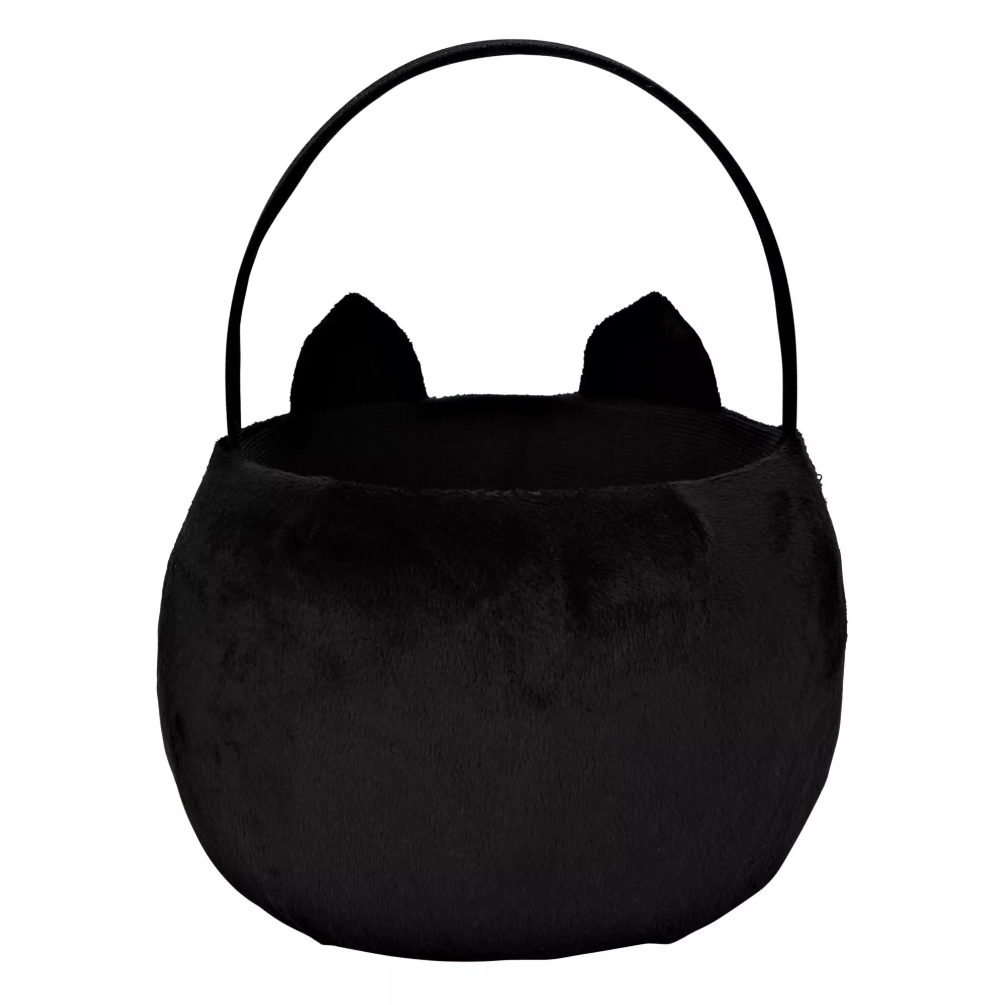 Black Cat Plush Bucket at Spirit Halloween