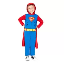 Toddler Hooded Superman Coveralls Costume - DC Comics at Spencer's