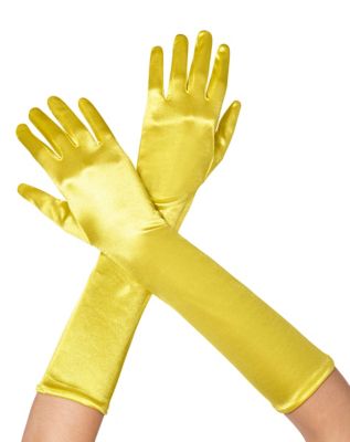 Satin yellow gloves new arrivals