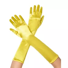 Yellow Satin Long Gloves at Spirit Halloween