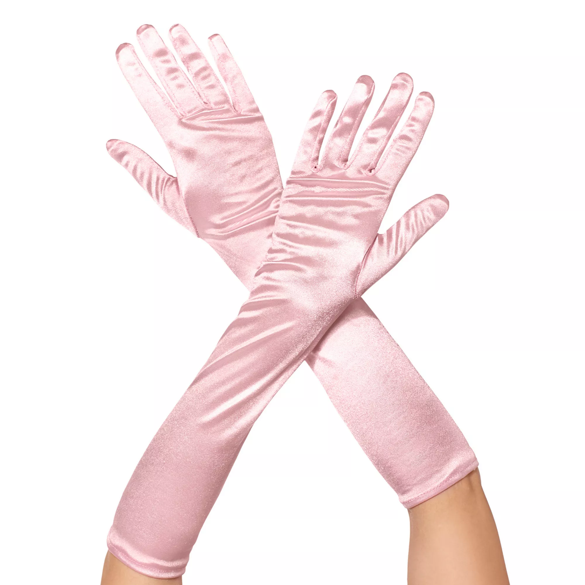 Pink Satin Long Gloves at Spirit Halloween