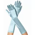 Blue Satin Long Gloves at Spirit Halloween