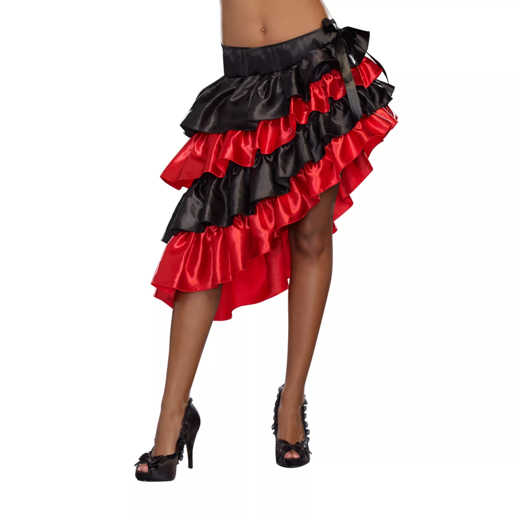 Ruffled Red and Black Skirt at Spirit Halloween