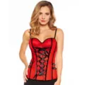 Red and Black Pleather Corset at Spirit Halloween