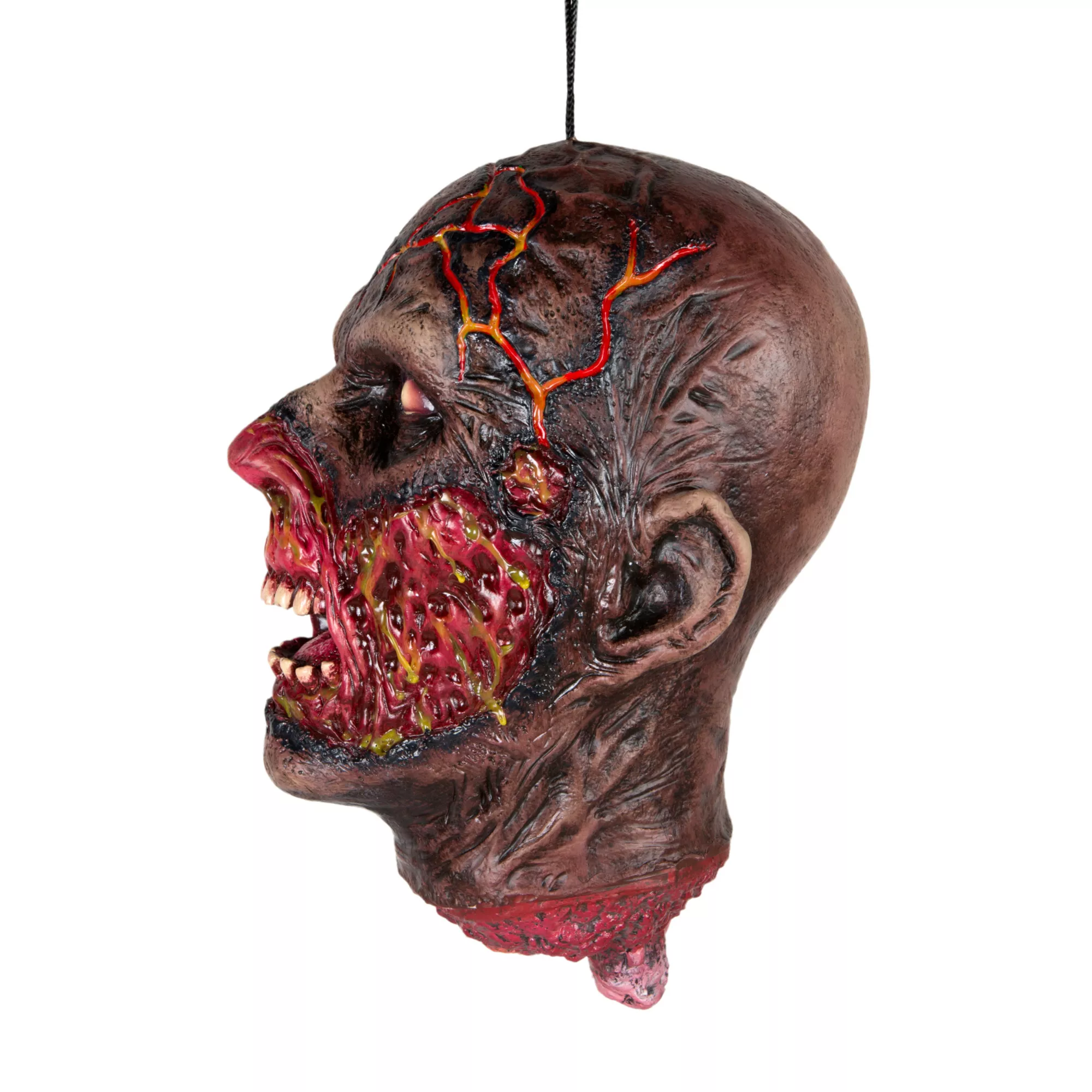 Burnt Zombie Hanging Head at Spirit Halloween
