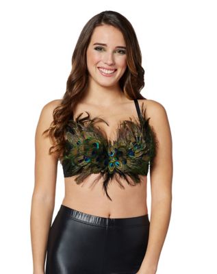 Peacock Feather Bra Top