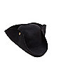 Black Tri Point Pirate Hat - Deluxe