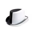 Black White Split Top Hat at Spirit Halloween