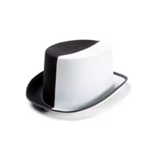 Black White Split Top Hat at Spirit Halloween