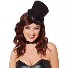 Black Mini Top Hat Fascinator at Spencer's