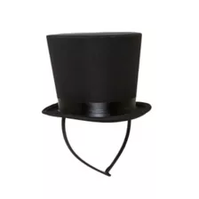 Black Mini Top Hat Fascinator at Spencer's