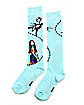 Stitched Sally Knee High Socks - The Nightmare Before Christmas