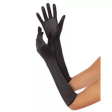 '20s Black Satin Gloves at Spirit Halloween