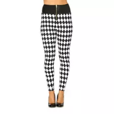 Harlequin Front Zip Leggings at Spirit Halloween