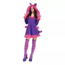 Adult Cheshire Cat Costume With Faux Fur at Spencer's