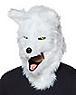Moving Mouth White Wolf Full Mask