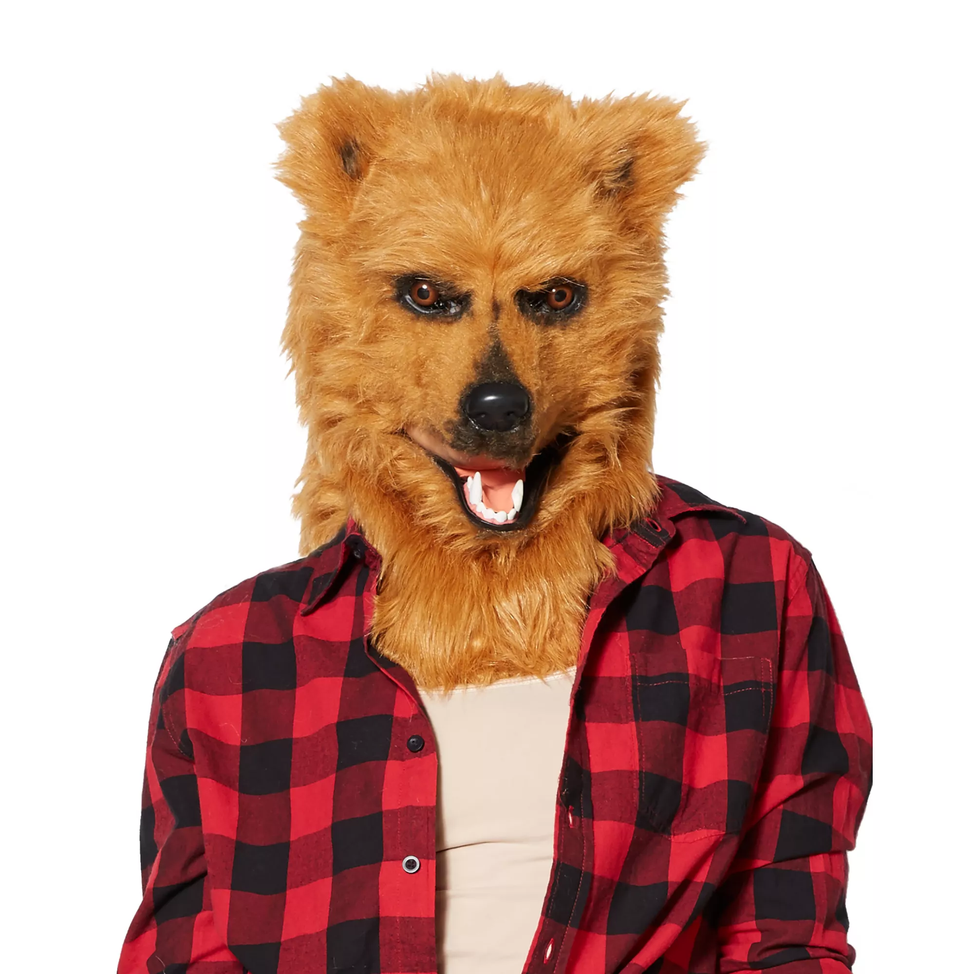 Brown Bear Moving Mouth Full Mask at Spencer's